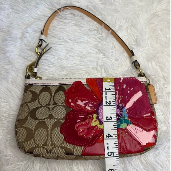 y2k COACH Vintage Poppy for Peace Demi Mini Shoulder Bag - Picture 12 of 13